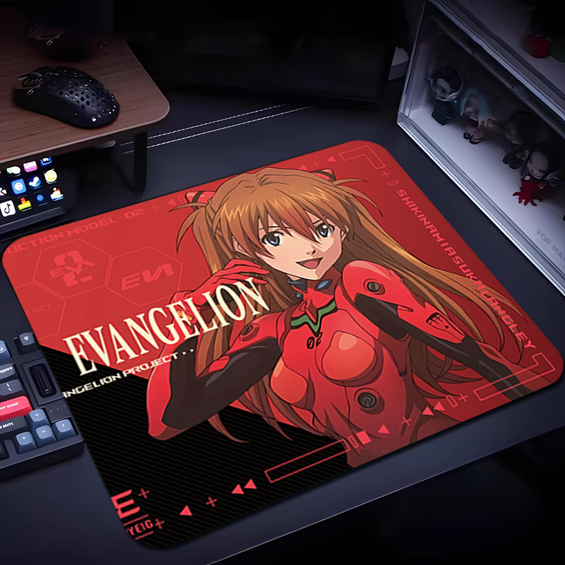 Pc Gaming Evangelion - แผ่นรองเมาส์อนิเมะ EVA ขนาดใหญ่ ลายอาสึกะ เอวานเกเลียน แผ่นรองโต๊ะเกมมิ่ง