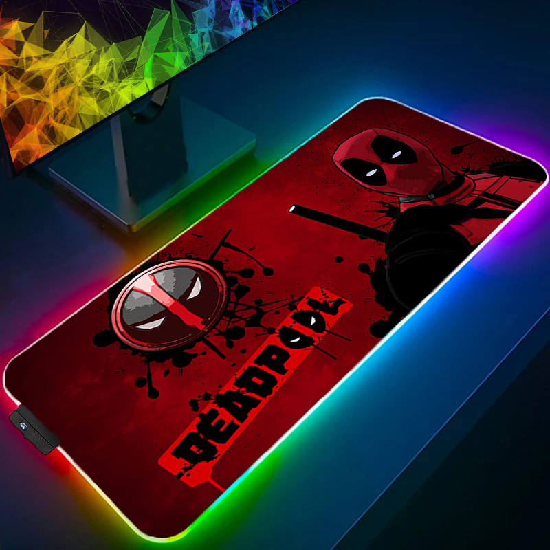 Pc Gaming Sultan - แผ่นรองเมาส์ LED สำหรับเล่นเกม พร้อมไฟแบ็คไลท์ ขอบล็อค ลายอนิเมะ