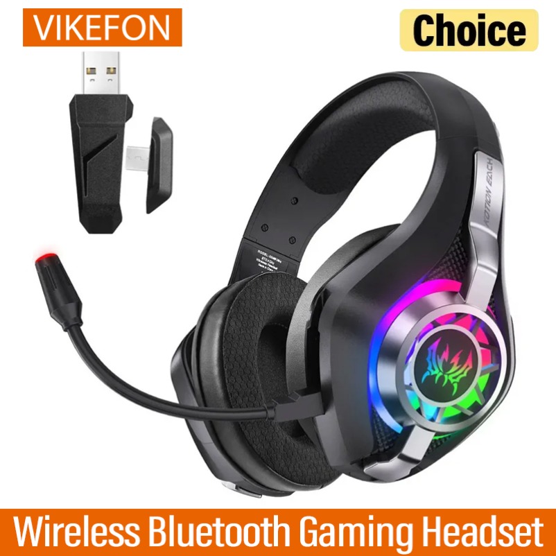 Pc Gaming Earphones - GS400 Ultra 2.4G หูฟังเกมมิ่งไร้สายบลูทูธพร้อมไมโครโฟนตัดเสียงรบกวน ระบบเสียงรอบทิศทาง สำหรับพีซี