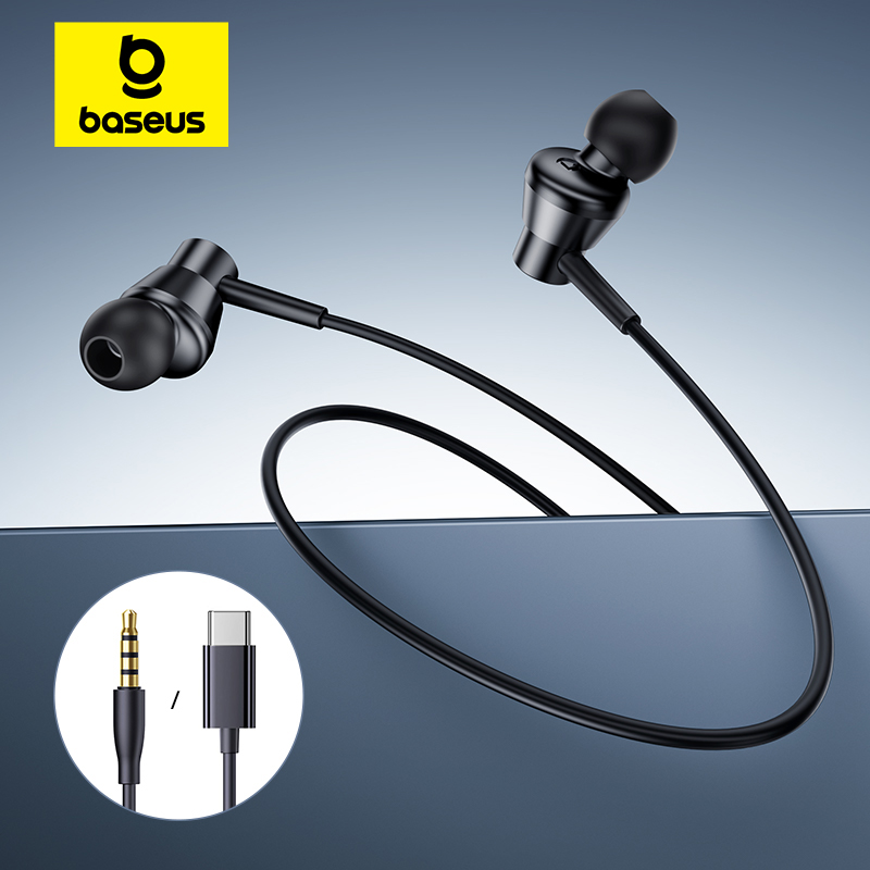 Pc Gaming Earphones - Baseus Encok CZ11/HZ11 หูฟังแบบมีสาย Type-C/3.5 มม.แจ็คหูฟังแบบมีสายพร้อมไมโครโฟน