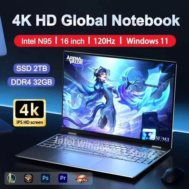 Pc Gaming Handheld - แล็ปท็อปใหม่ Intel N95 หน้าจอ 4K HD