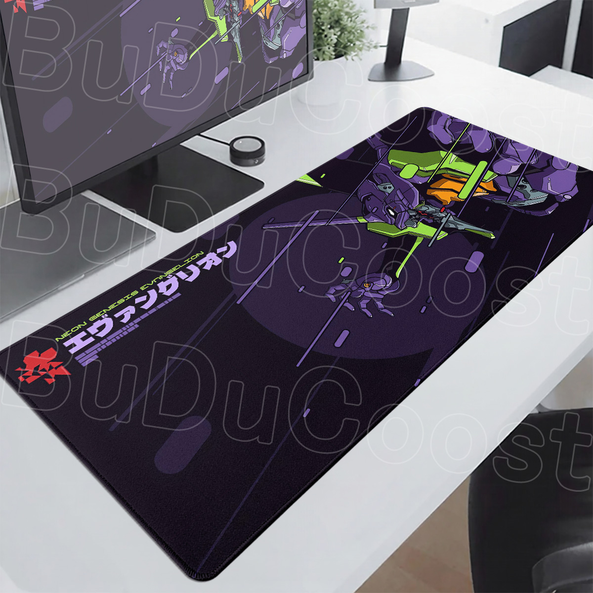 Pc Gaming Evangelion - อะนิเมะ E-Evangelions แผ่นรองเมาส์ 1000x500 มม.คีย์บอร์ดเกมเมอร์ความเร็วสูงแผ่นรองเมาส์ EVA-01
