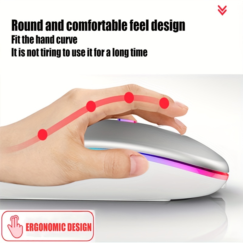 เมาส์ไร้สาย RGB ชาร์จ USB 2.4G - Pc Gaming Handheld บทวิจารณ์และราคา